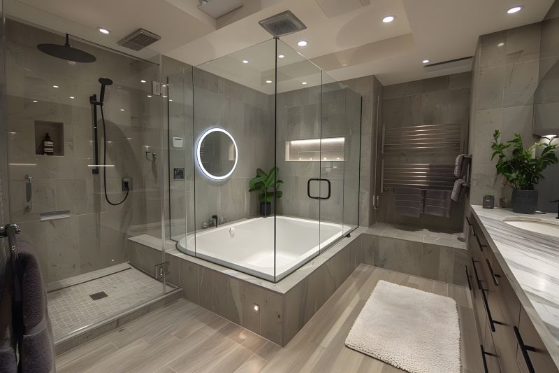 Spa-style Corner Bathtub